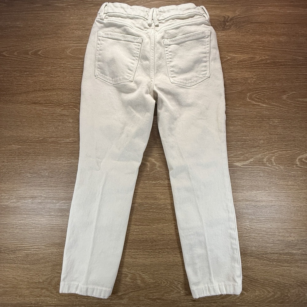 Good American Women's Ivory Straight Jeans Size 6/28 High Rise Crop Stretch - Picture 8 of 8
